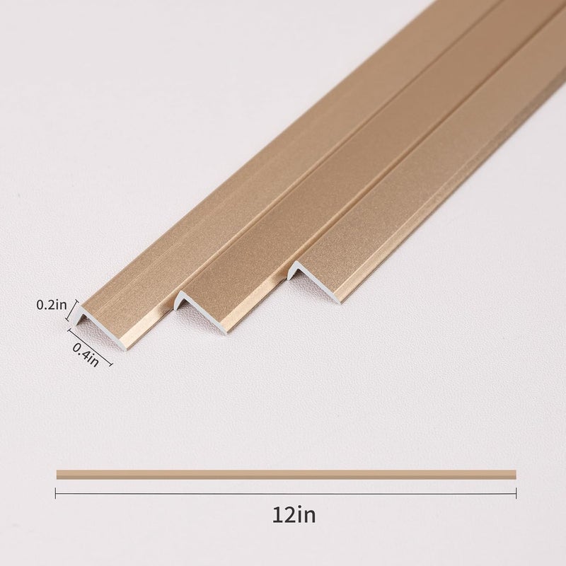 SELECT LIGHTING Peel and Stick Metal Edge for Hexagon Tiles (Brushed Gold,10 Piece) - Image 2